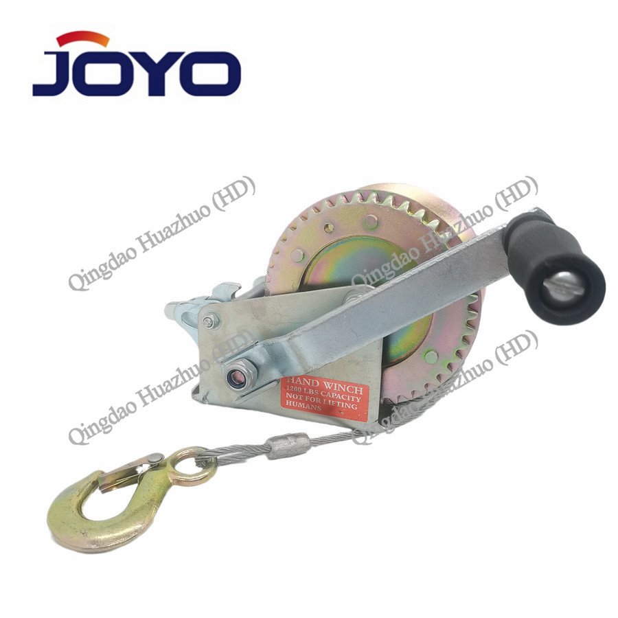 Hand Winches Hand Crank Boat Portable Cable Pulling Winch Cable Puller with Wire Rope or Strap,ISO9001:2015...