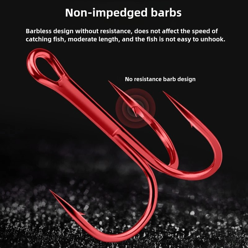 Luya Three-Main Hook Three-Anchor Three-Fork Three-Claw Barb Pike Trolling Float Fishing Rivers Streams