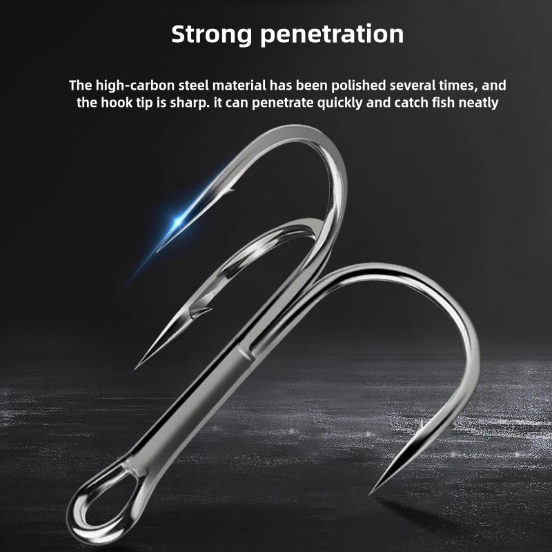 Luya Three-Main Hook Three-Anchor Three-Fork Three-Claw Barb Pike Trolling Float Fishing Rivers Streams