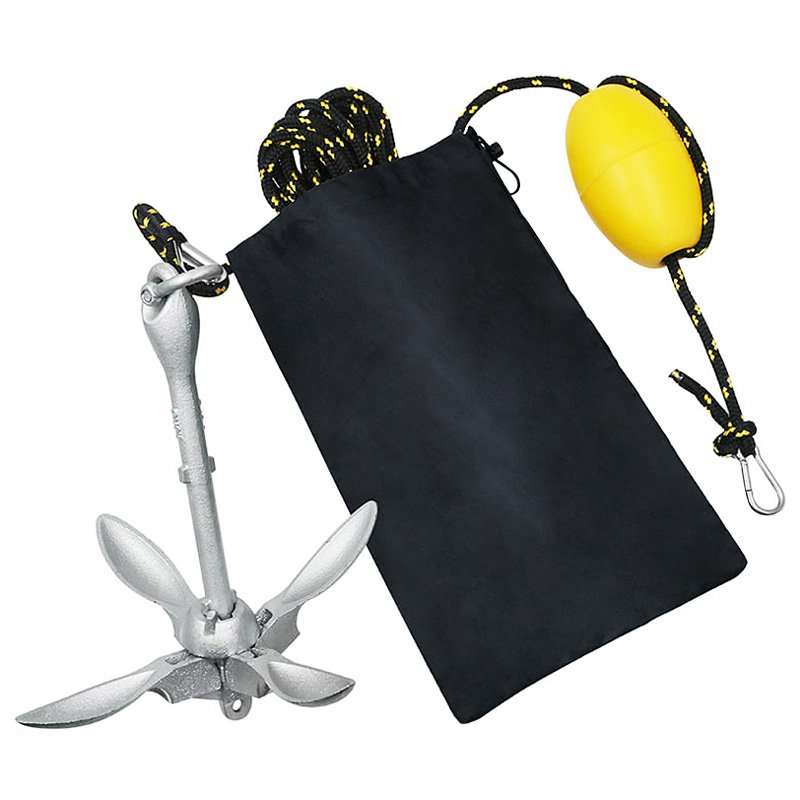 Kayaks Canoes SUP Paddle Boards Jet Skis Fishing Boat Kayak Accessories Folding Anchor Kit Dock Rope Line
