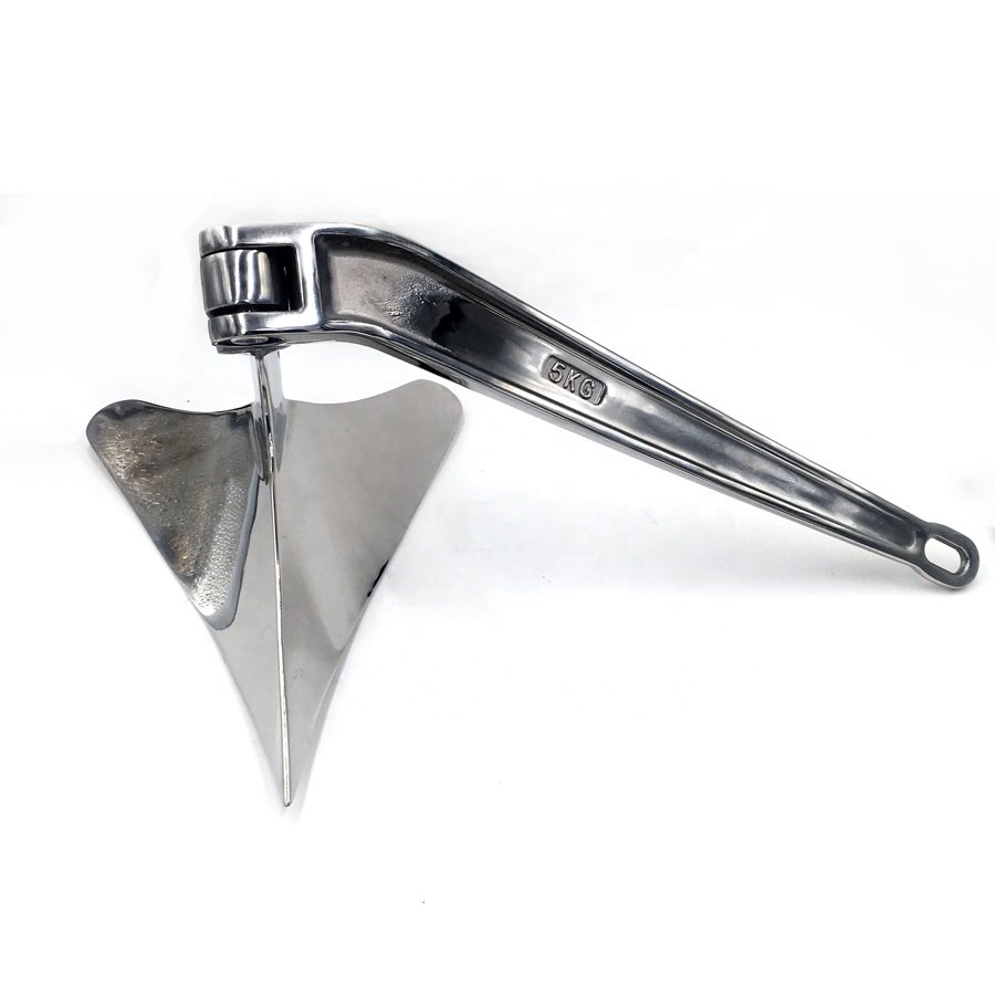 27Kg 35Kg 40Kg 50Kg Boat Anchors Mirror Polished 316 Stainless Steel Boat CQR Plough Anchor