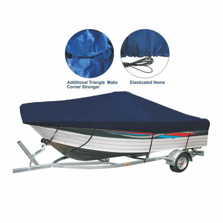 HOMFUL Center Console Boat Cover Fishing Marine Boat Cover Waterproof 600D Pigment Polyester