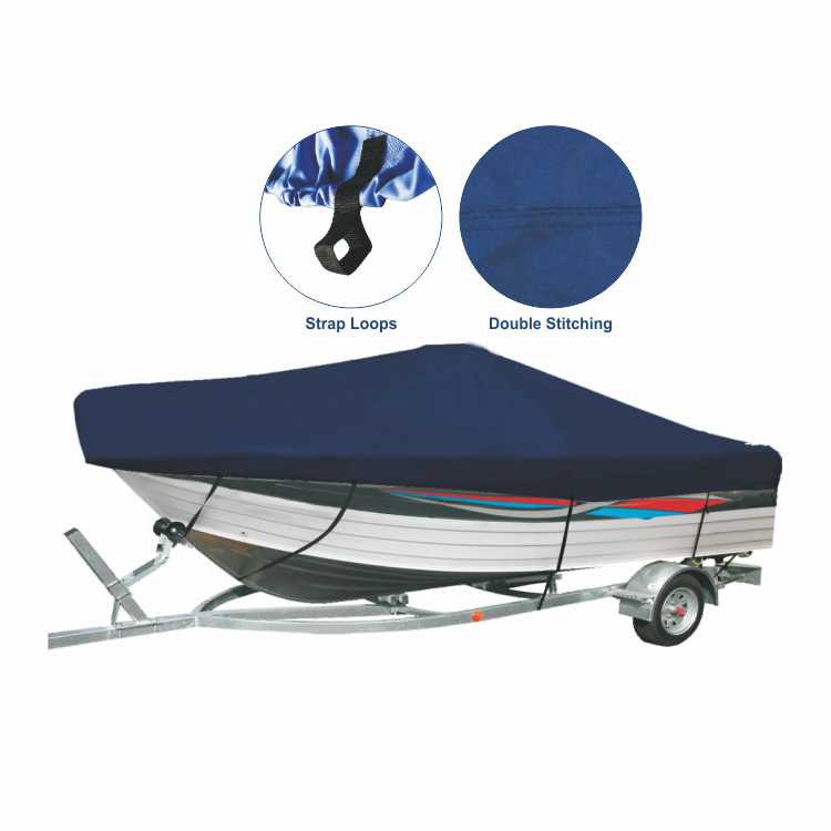 HOMFUL Center Console Boat Cover Fishing Marine Boat Cover Waterproof 600D Pigment Polyester