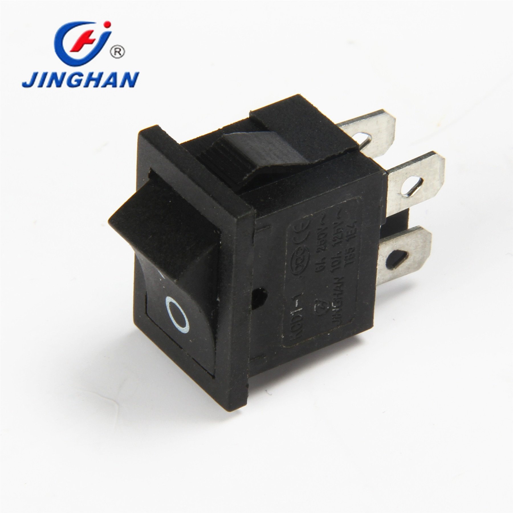 Boat Switch KCD1-104 Rocker Switch Black Four-foot 2 Gear Without Lamp 6A250V