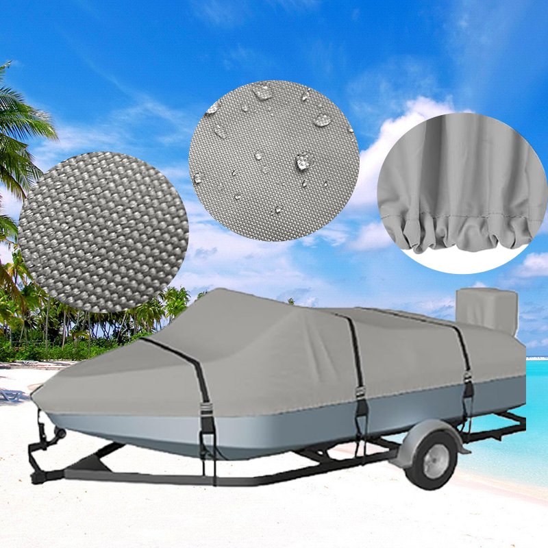 Factory Customized Waterproof Boat Cover Heavy 600D Fabric All Weather Protection UV Proof Dustproof Boat Cover