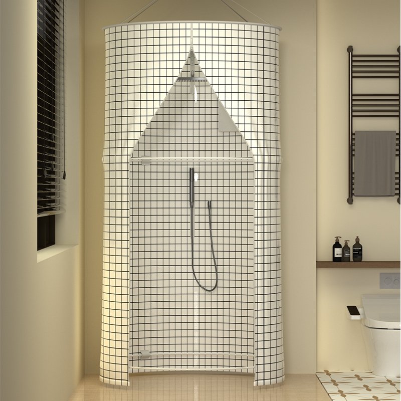 Bathroom Shower Curtain Waterproof Fabric Bathroom Shower Curtain Enclosure Winter Home Insulation Cover
