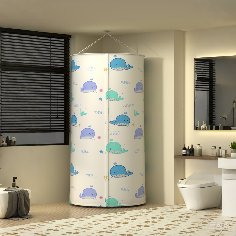 Bathroom Shower Curtain Waterproof Fabric Bathroom Shower Curtain Enclosure Winter Home Insulation Cover