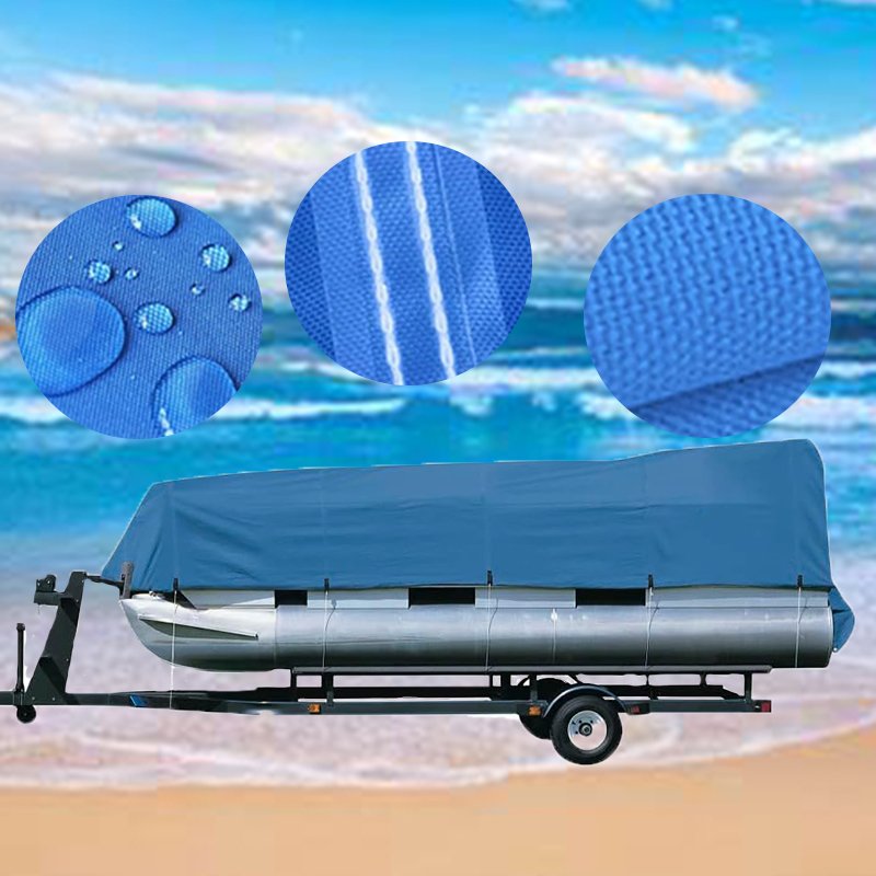 Factory Custom Logo and Models Boat Cover Waterproof Heavy 600D Fabric All Weather Protection UV Proof Dustproof Boat Cover