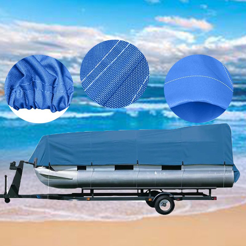 Factory Custom Logo and Models Boat Cover Waterproof Heavy 600D Fabric All Weather Protection UV Proof Dustproof Boat Cover