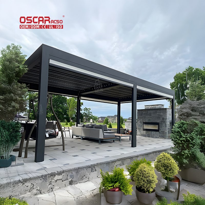 Customizable Outdoor Patio Cover With Retractable Roof for Garden Backyard Deck in Europe