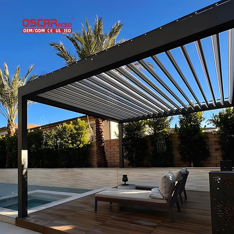 Customizable Outdoor Patio Cover With Retractable Roof for Garden Backyard Deck in Europe