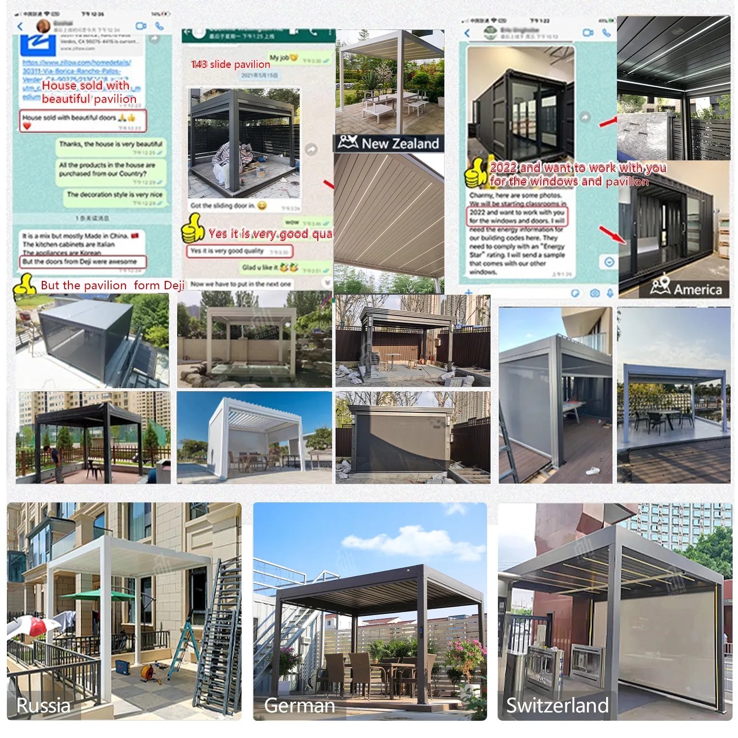 Customizable Outdoor Patio Cover With Retractable Roof for Garden Backyard Deck in Europe