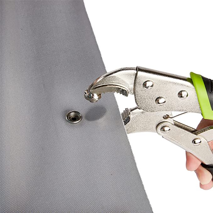 OEM Heavy Duty Snap Fastener Tool Adjustable Vice Grip Snap Setter Tool Includes 20 Sets 15mm Snaps for Boat Cover