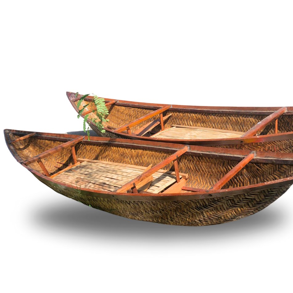 Vietnamese Custom Bamboo Wood Rowing Boat Fast Delivery for Lake & River Outdoor Adventure Fishing OEM ODM Custom Entertainment