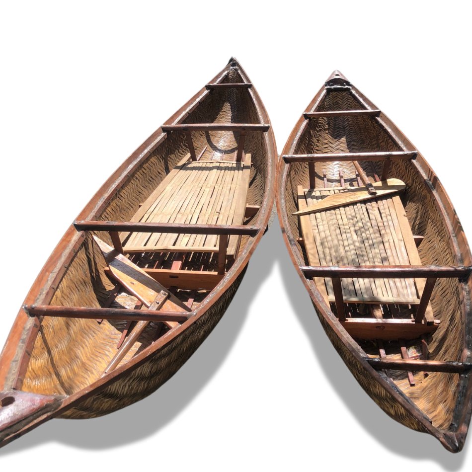 Vietnamese Custom Bamboo Wood Rowing Boat Fast Delivery for Lake & River Outdoor Adventure Fishing OEM ODM Custom Entertainment