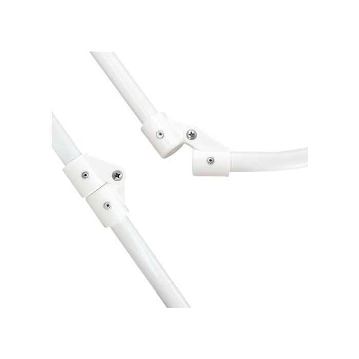 Elegance 2-Arch Bimini Top for Boats and Rafts 20 mm White Nylon Joints Reinforced by Fibreglass Durable Boat Cover