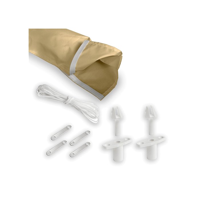 Elegance 2-Arch Bimini Top for Boats and Rafts 20 mm White Nylon Joints Reinforced by Fibreglass Durable Boat Cover