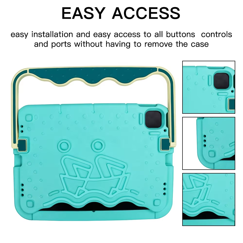 HGD Multiple Colors Boating Cartoon Design Kids Tablet Case & Cover for iPad air 3 2019 iPad 10.2 with Strap Handle