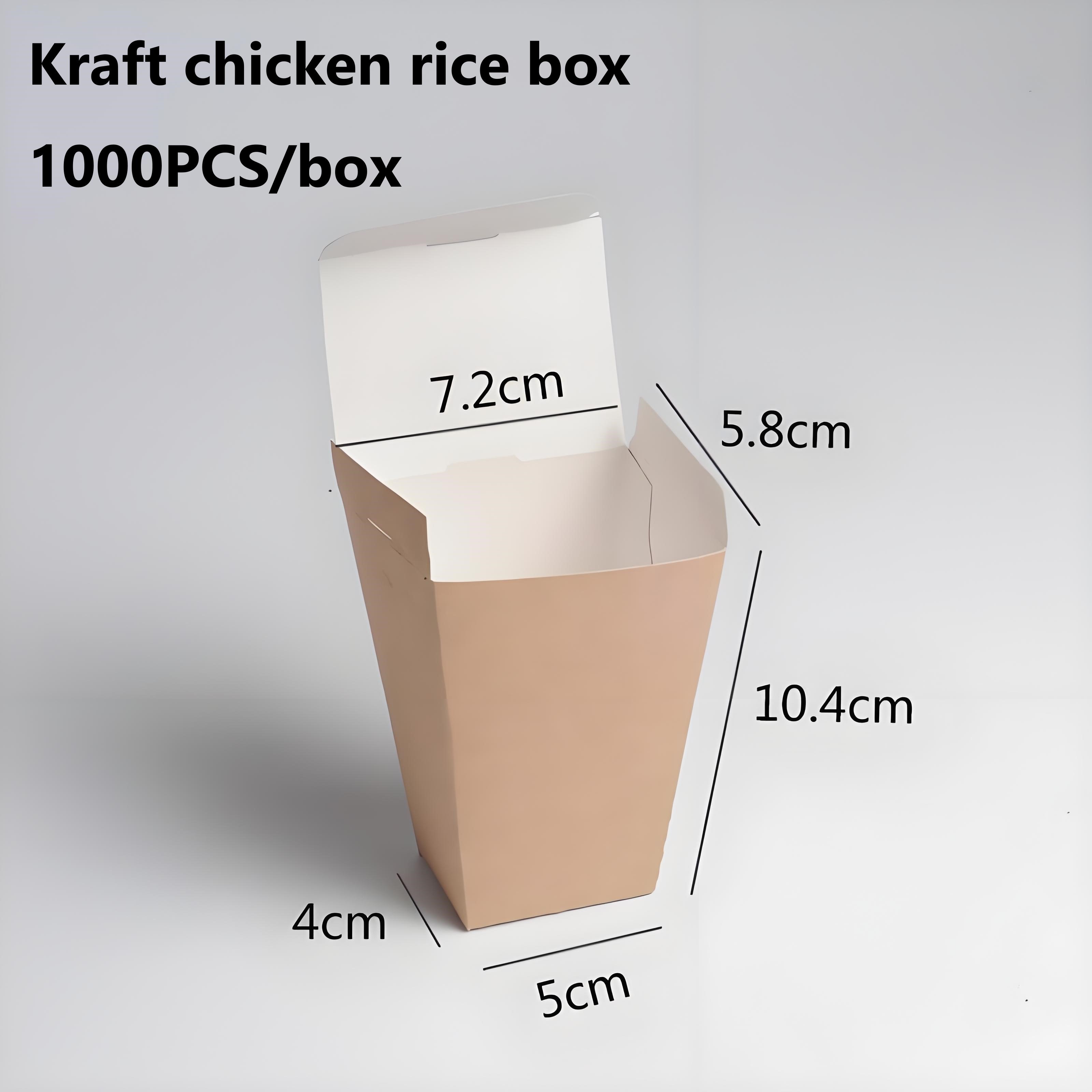 Kraft Bag Fast Food Disposable Paper Boxes Beef Chicken Rice Hamburger Fried Food Family Snack Platter Flower Bucket Kraft Bag