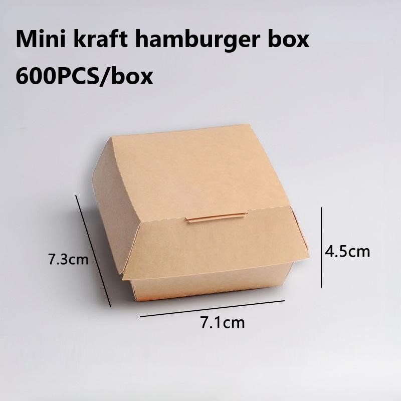 Kraft Bag Fast Food Disposable Paper Boxes Beef Chicken Rice Hamburger Fried Food Family Snack Platter Flower Bucket Kraft Bag