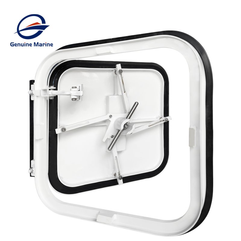 Genuine Marine Boat Watertight T-handle Hatch Cover Flush Aluminium Floor Hidden-Hinge Hatch For Workboats