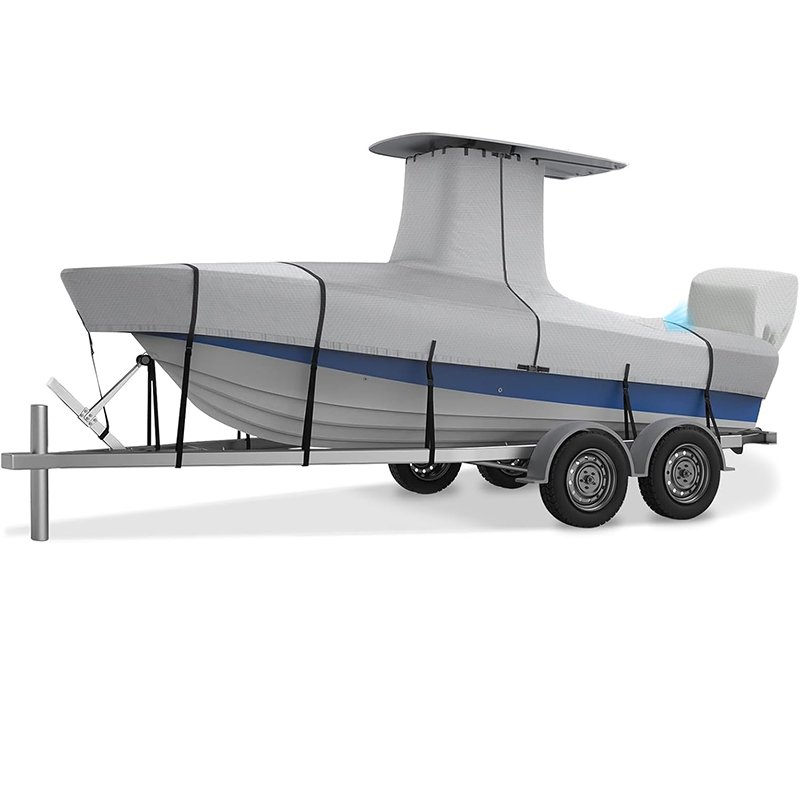 Marine Grade Waterproof 600D Oxford Fabric Durable Uv Resisting All Season Protection Boat Cover