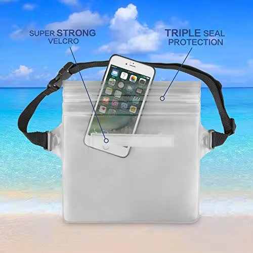 Outdoor Sport PVC Clear Waterproof Kid Girl Men Women Fanny Pack Ladies Beach Waist Pouch Bag for Running Swimming Kayaking