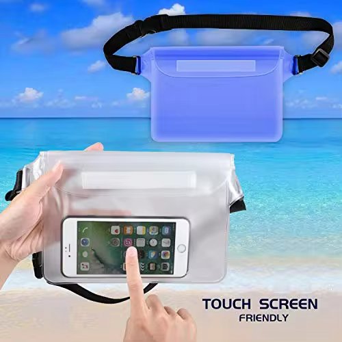 Outdoor Sport PVC Clear Waterproof Kid Girl Men Women Fanny Pack Ladies Beach Waist Pouch Bag for Running Swimming Kayaking