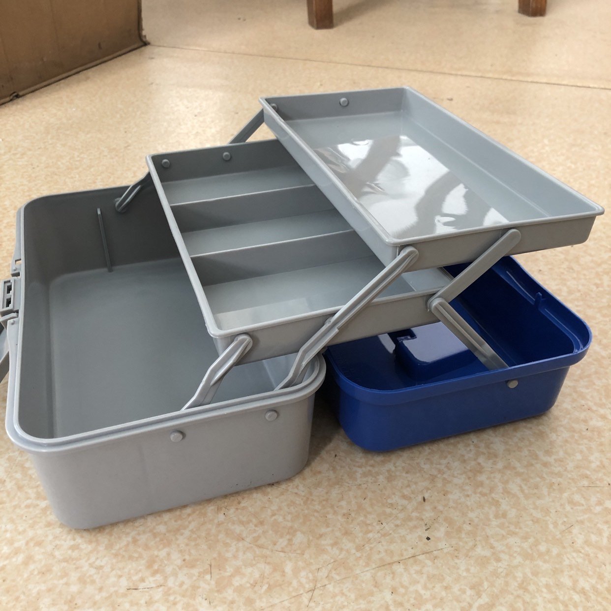 28X16.5X13cm 480g Multi Layer Tray Fishing Storage Box Tackle Plastic Lure Box Fishing Tackle Box Handy Fishing Tackle Tool case