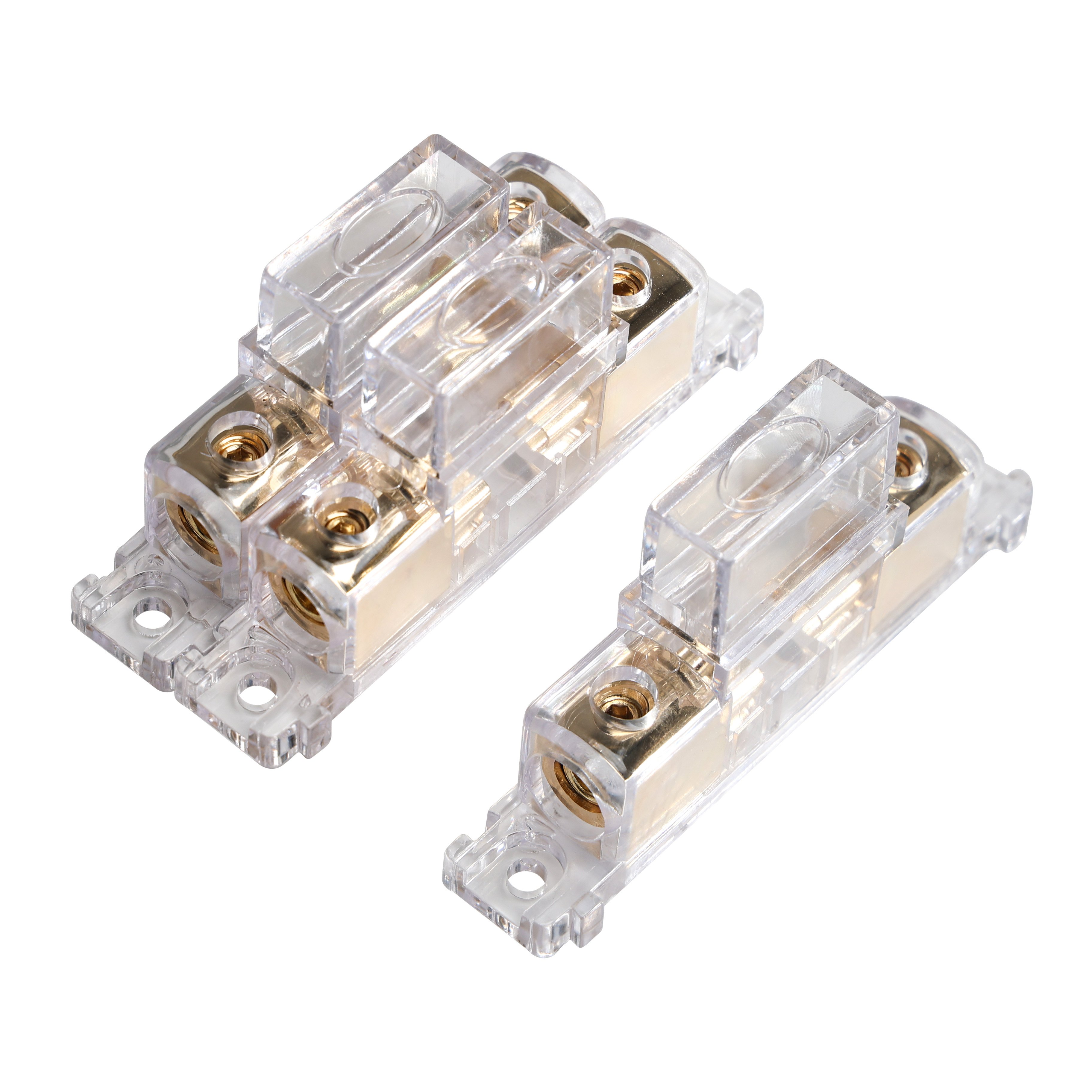 Maxi Fuse Holder Automotive 4 8 AWG Cable Gold Plated Copper Terminal Blade Fuse with Clear Cover for Boat Car Truck