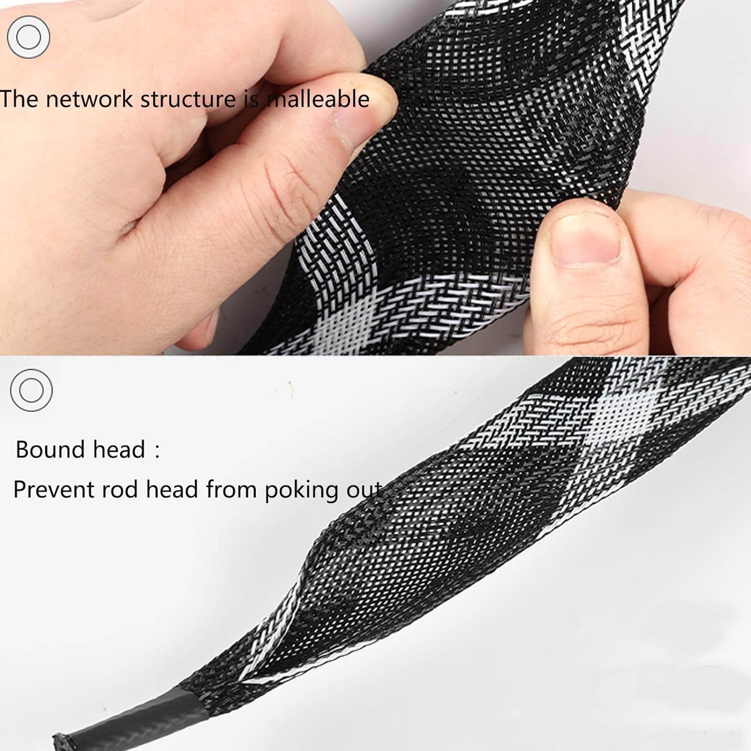 TOPIND Mix Colors, Rod Cover Braided Mesh Rod Protector Pole Gloves Fishing Rod Cover Sleeve