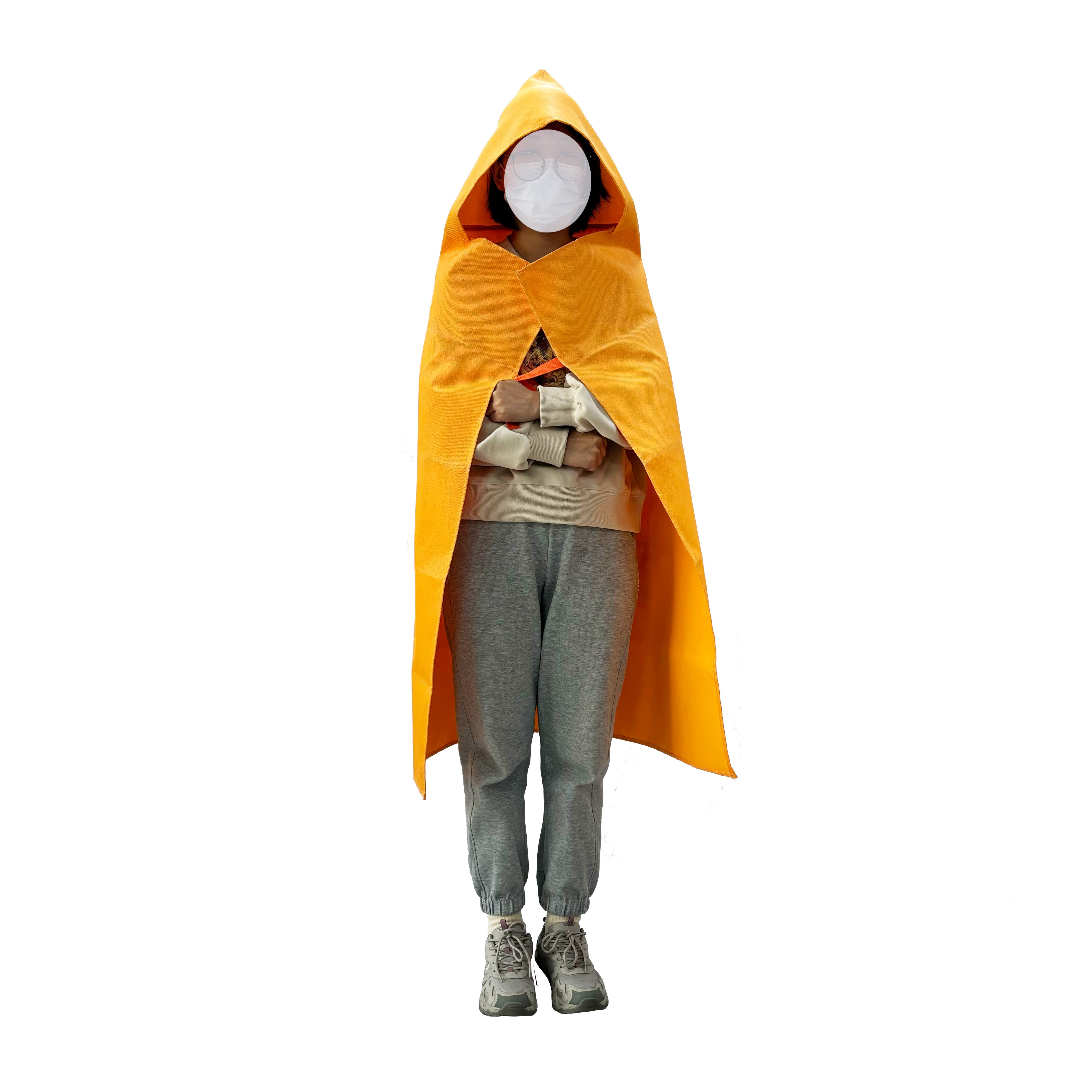 Manufacturer Provide Fireproof Cloak Silicone Coated Cape Fire Fighting Emergency Equipment Public Safety