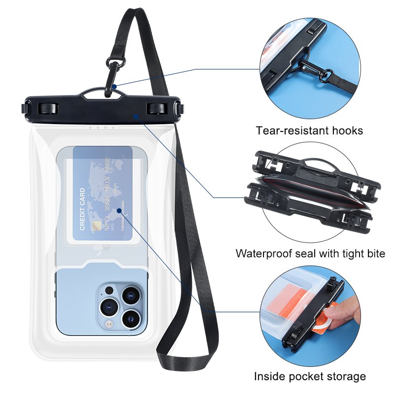 New Clear TPU Waterproof Floating Cell Phone Pouch Dry Case Cover Touch Screen Phone Water Proof Bag