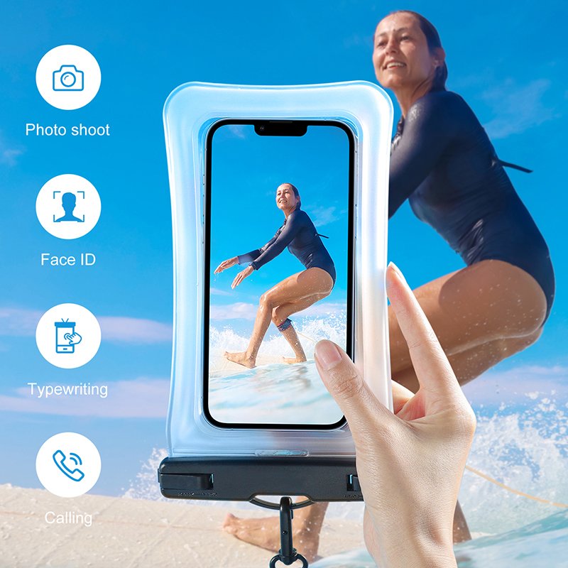 New Clear TPU Waterproof Floating Cell Phone Pouch Dry Case Cover Touch Screen Phone Water Proof Bag