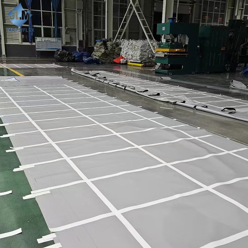 High Tensile Anti-UV PVC Tarpaulin Fabric Truck Cover Rolling Side Curtain Top Container Cover