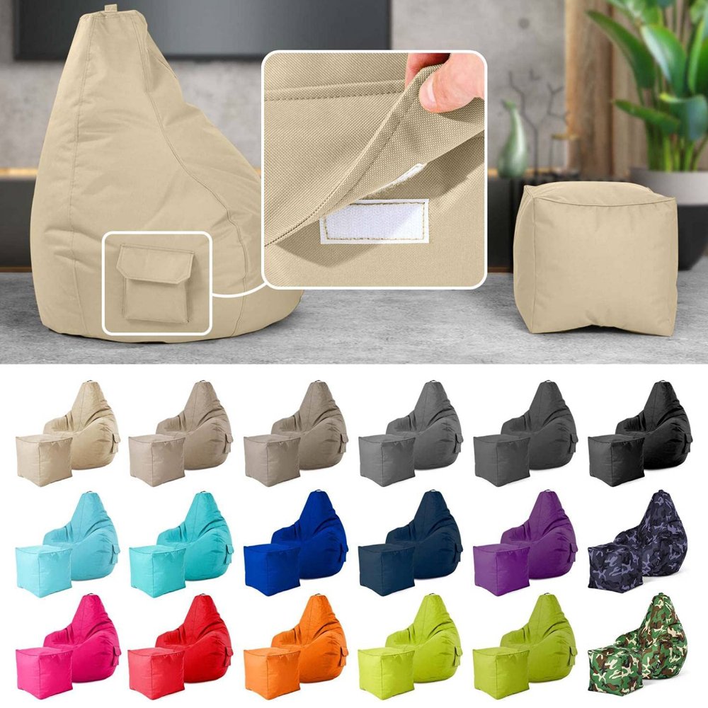Comfy Indoor & Outdoor Gaming Bean Bag Chair Cover Seat Cushion Outdoor Bean Bag Cover