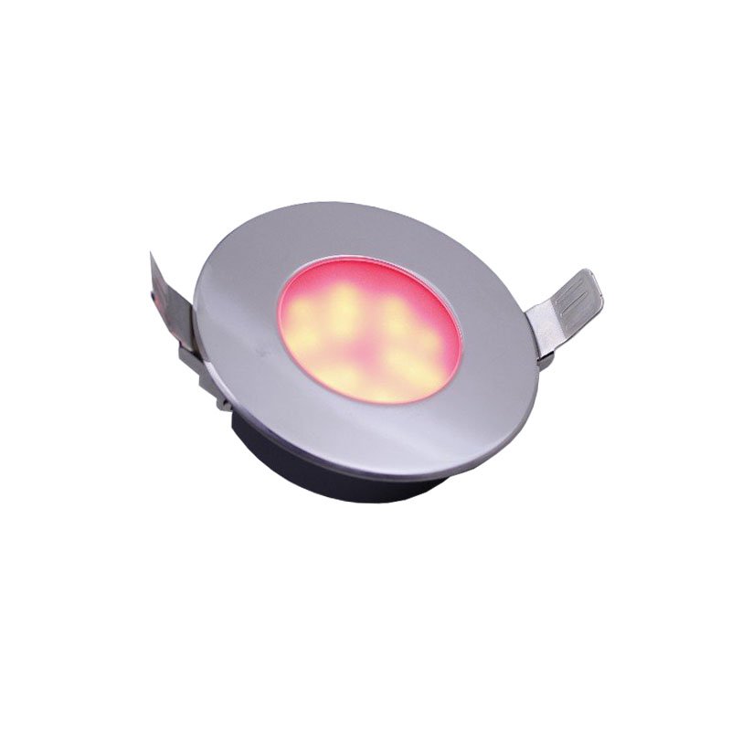 12-24V Aluminum RGBW White Marine LED Down Light Recessed Ceiling Light for Boat RV Interior Cabinet Lighting