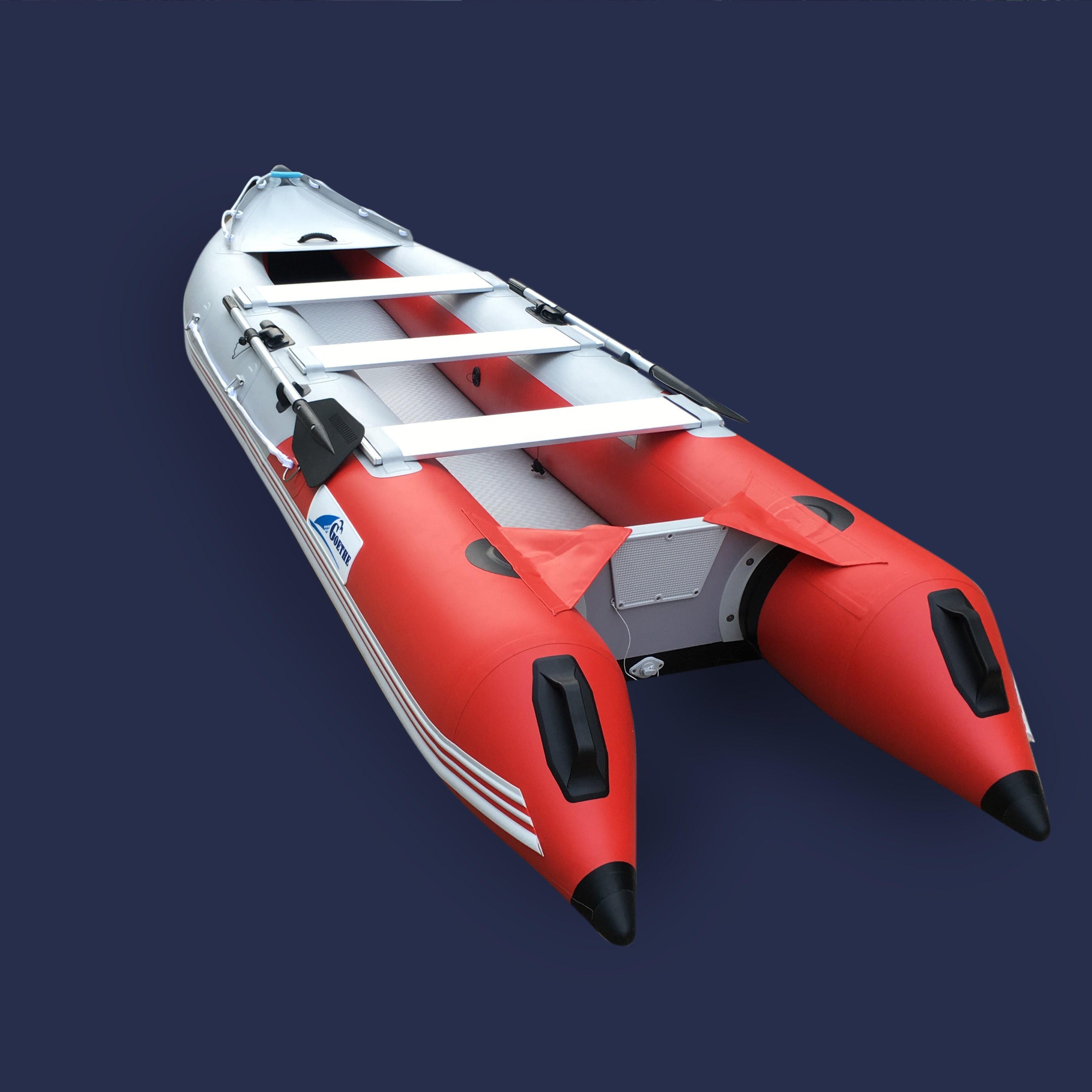 Goethe Goboat GTK410 13.5ft Innovation Fishing Inflatable Kayak 2 Person Fishing Camping Inflatable Boat Fishing Kayak