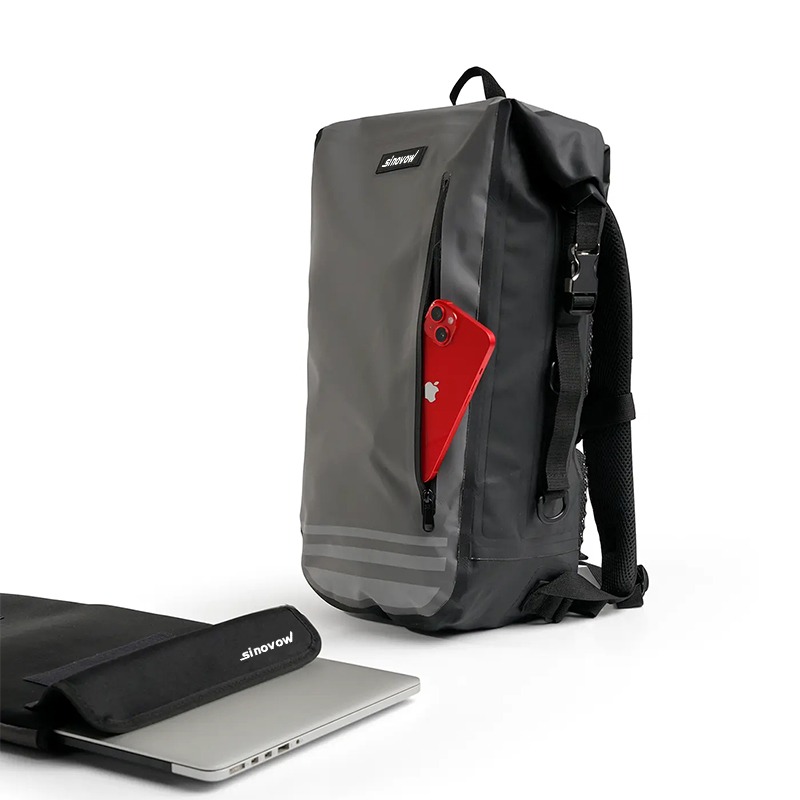 30l Rolltop Backpack Waterproof Motorcycle Backpack With Detachable Laptop Cover