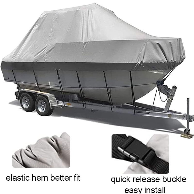 Factory Price High Quality Waterproof UV Protected Boat Cover Snow Rain Hail Protect Boat Cover