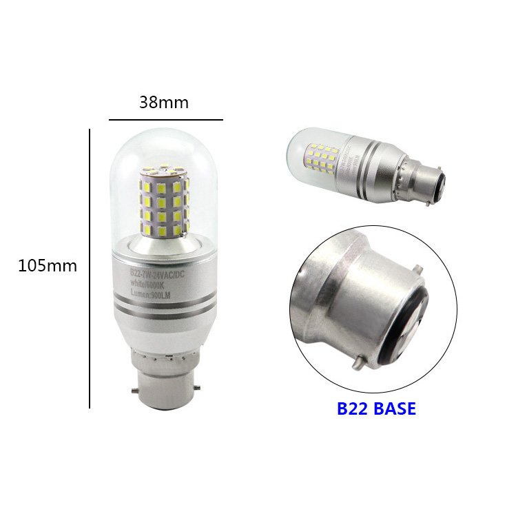 10-30VDC 85-260VAC 7W Waterproof Led Bulb 24V LED Marine Navigation Light P28S Led Marine Light