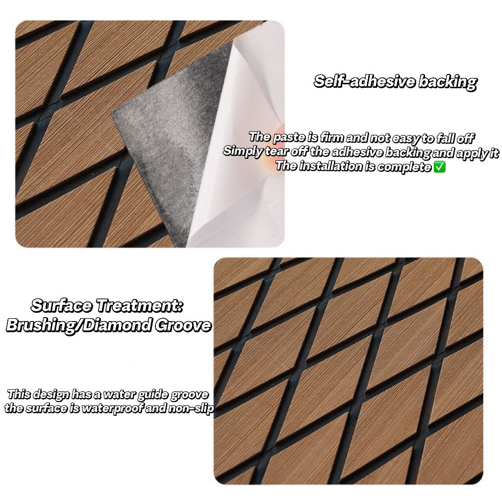 EVA Marine Flooring Non-Slip Durable Diamond Style Boat Decking Synthetic Teak Paddle Boards Boats Durable Eva Foam Surfacing