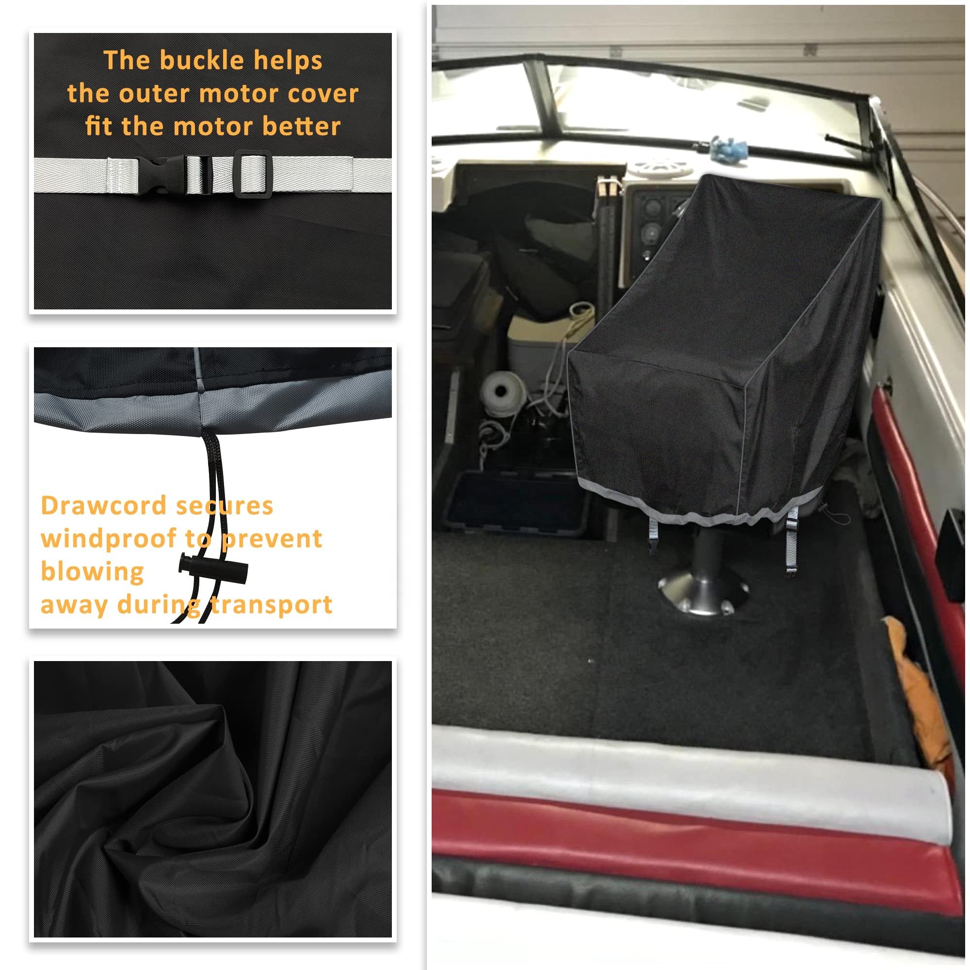Boat Seat Cover Outdoor Waterproof Pedestal Pontoon Captain Boat Bench Seat Cover Oxford Fabric Helm Chair Protective Cover