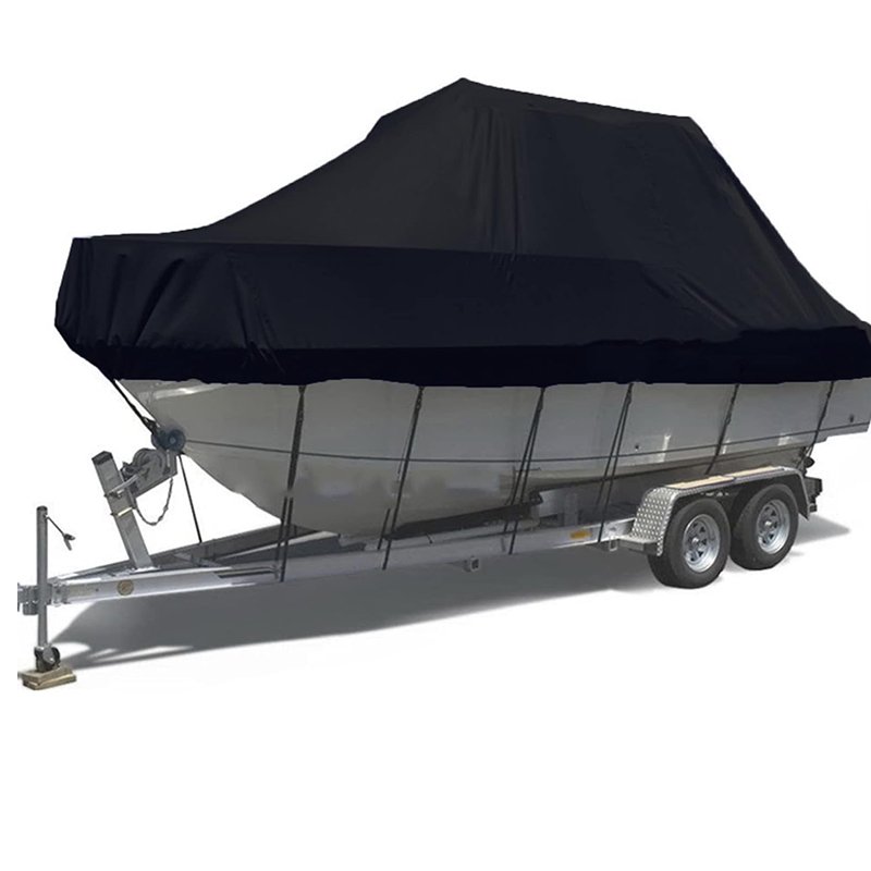 Factory Customized 12'-22'ft Heavy Duty Fabric Waterproof Uv Resisting Universal Boat Cover