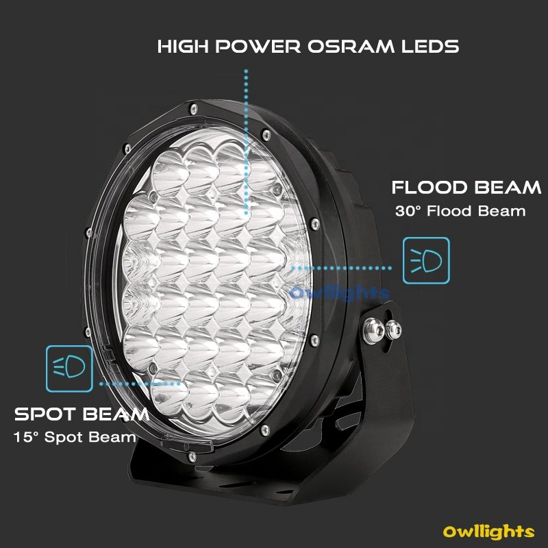 Super Bright 12V 24V 160w Spot Combo Beam Offroad 7 Inch 9 Inch Round 4x4 Car Led Driving Light