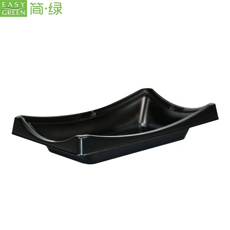 Plastic Sushi Tray with Clear Lid, Disposable Food Containers, to Go Boxes for Sushi, Waffle, Cookie, Fruits, Pastry, Desserts