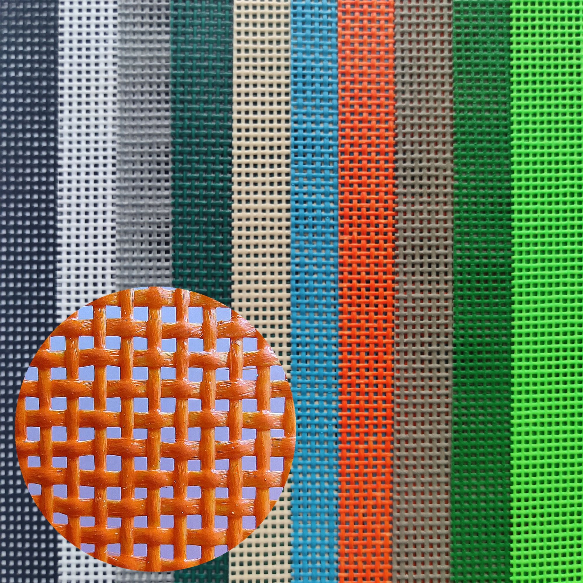 Antil-UV Color PVC Coated Polyester Mesh Fabric Heavy Duty Vinyl Pool PVC Mesh Cover Customized Size and Color PVC Mesh Fabric