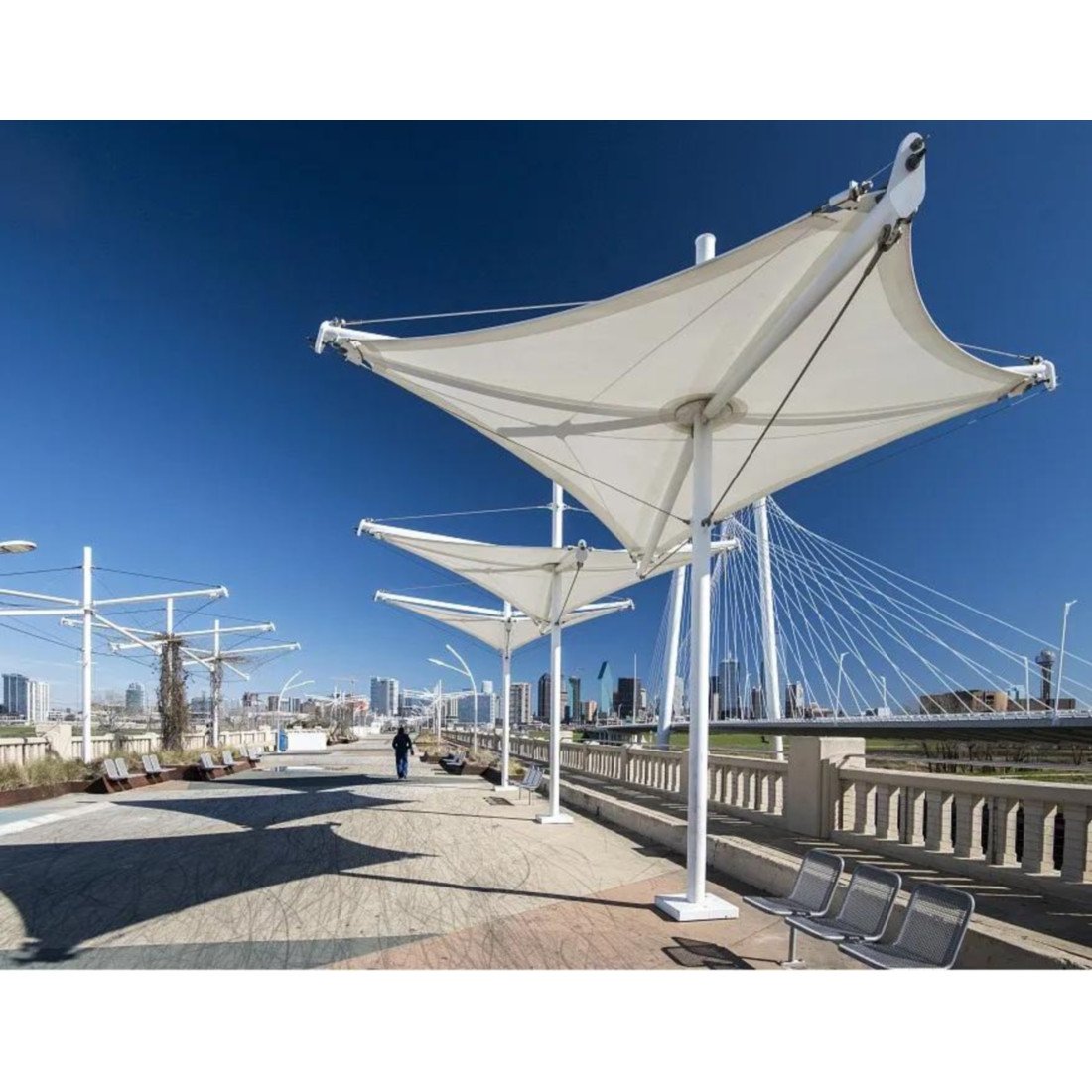 PVC Coated Roof Cloth Tent Tarpaulin Environmentally Safe Stretch Membrane Structure Cover for Construction Woven Pattern