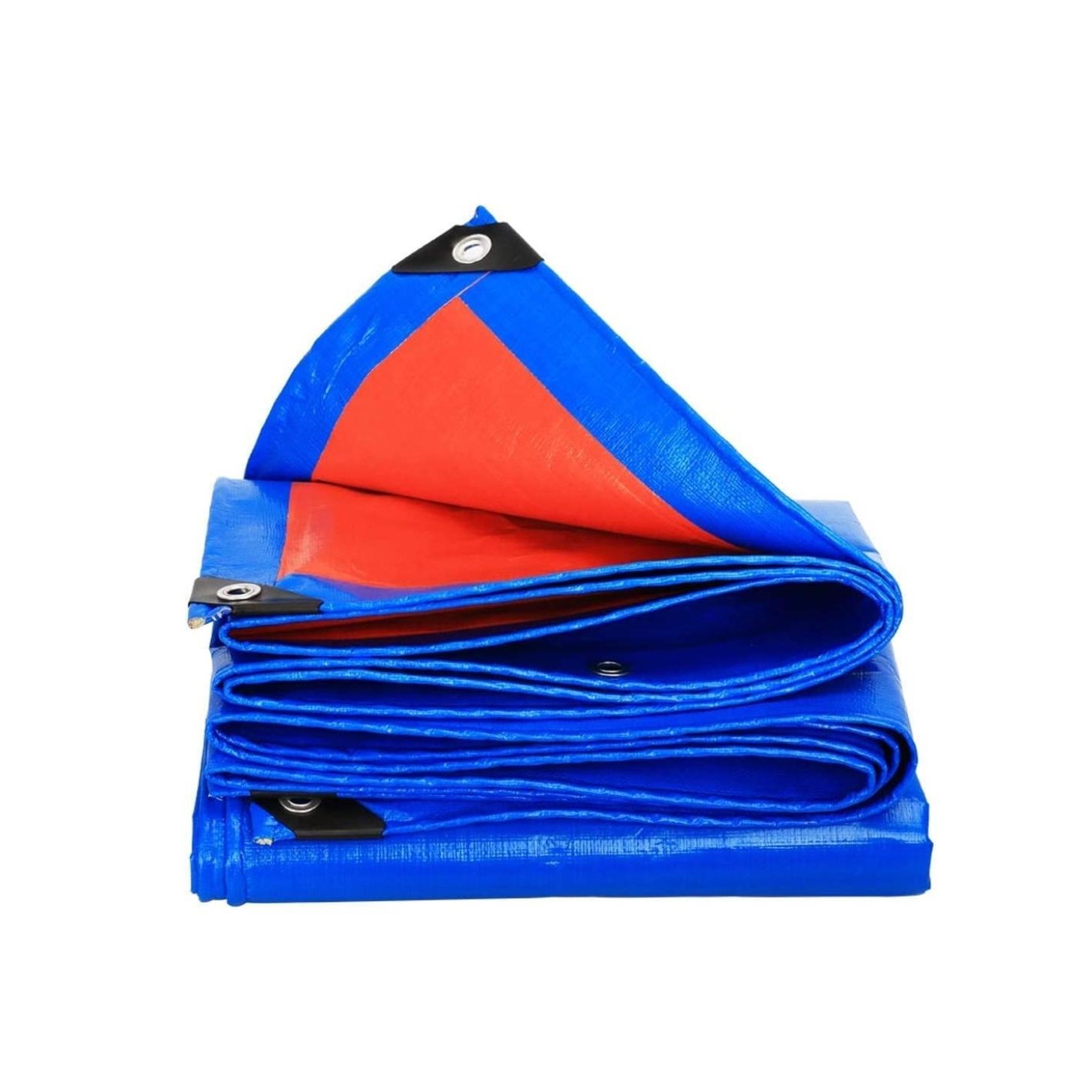 Custom Orange Blue Color PE Tarp Fabric Coated Scaffold Tarpaulin PE Sheets Woven Polyester Material for Industry Agriculture