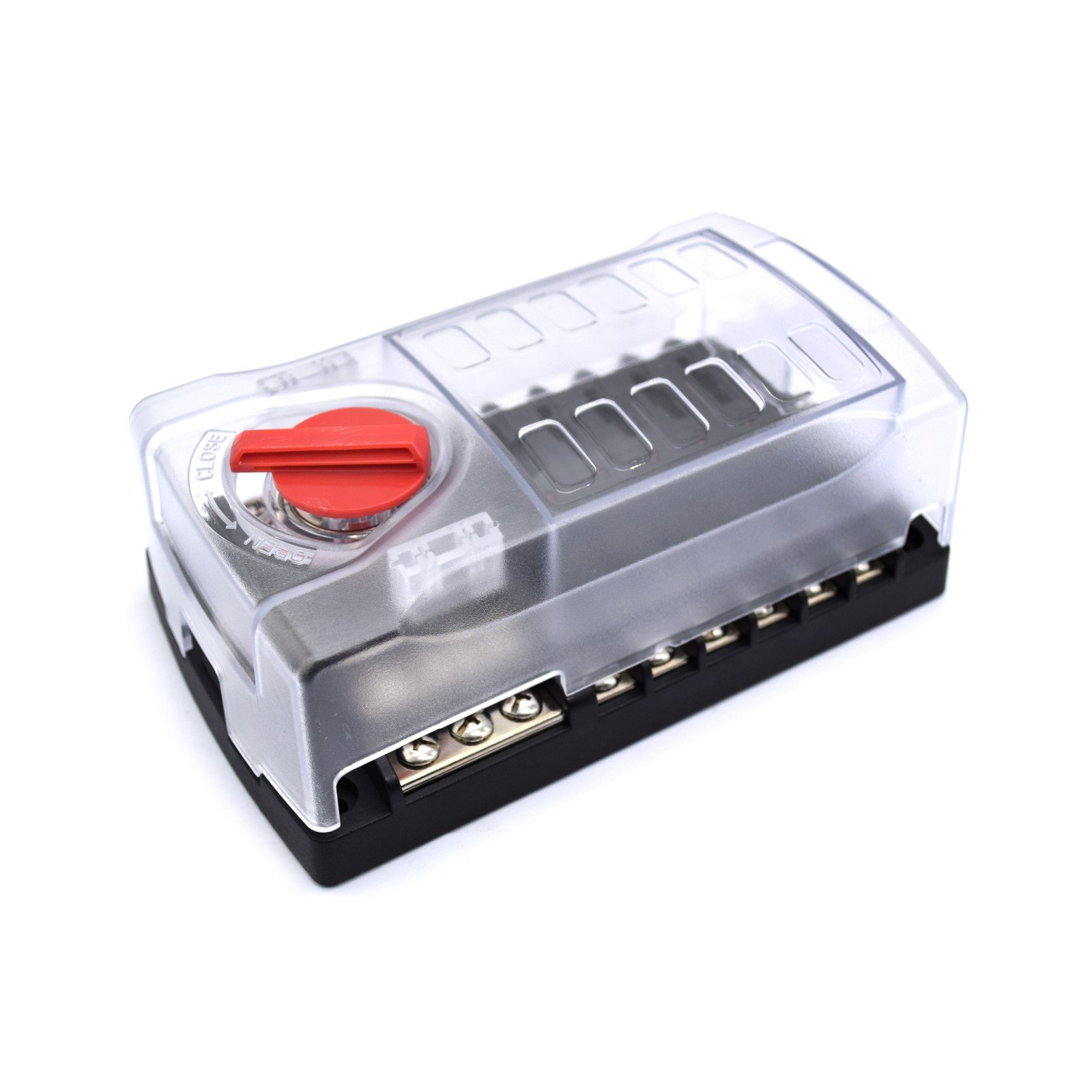 12 Way Fuse Block with LED Light High Cover Twist Switch